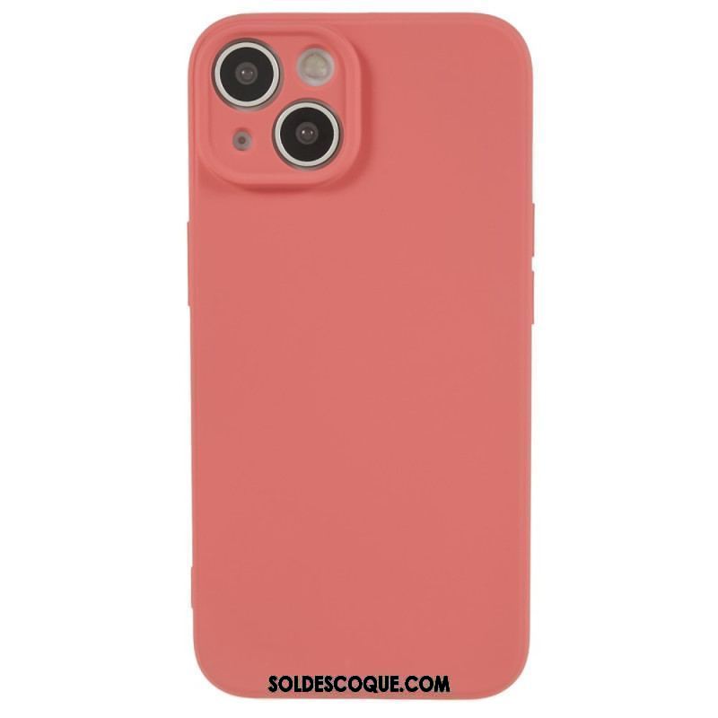 Coque iPhone 15 Plus Silicone Pastel et Microfibre