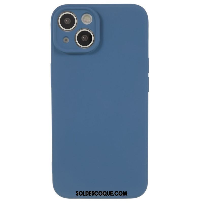 Coque iPhone 15 Plus Silicone Pastel et Microfibre