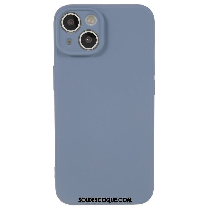 Coque iPhone 15 Plus Silicone Pastel et Microfibre