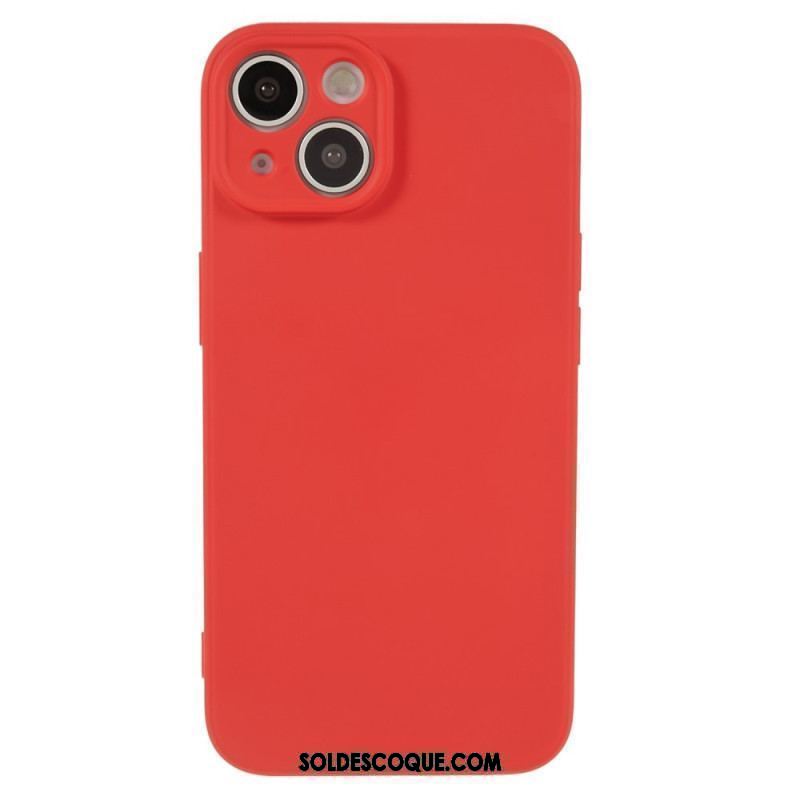 Coque iPhone 15 Plus Silicone Pastel et Microfibre