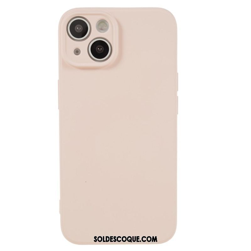 Coque iPhone 15 Plus Silicone Pastel et Microfibre