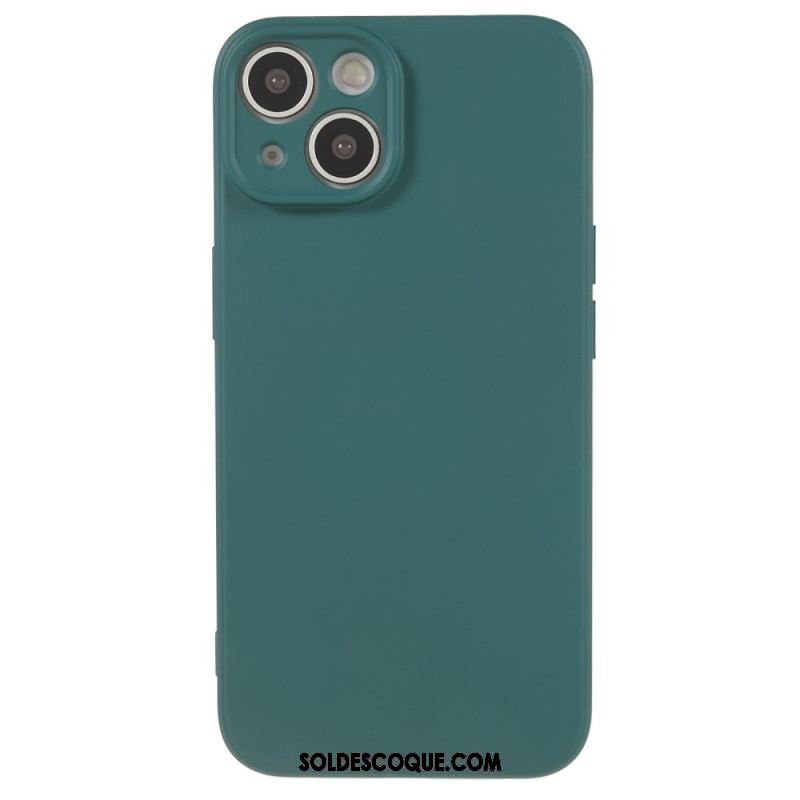 Coque iPhone 15 Plus Silicone Pastel et Microfibre