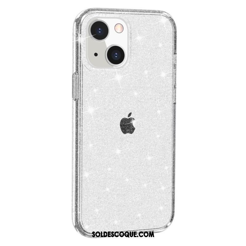 Coque iPhone 15 Plus Transparente Paillettes