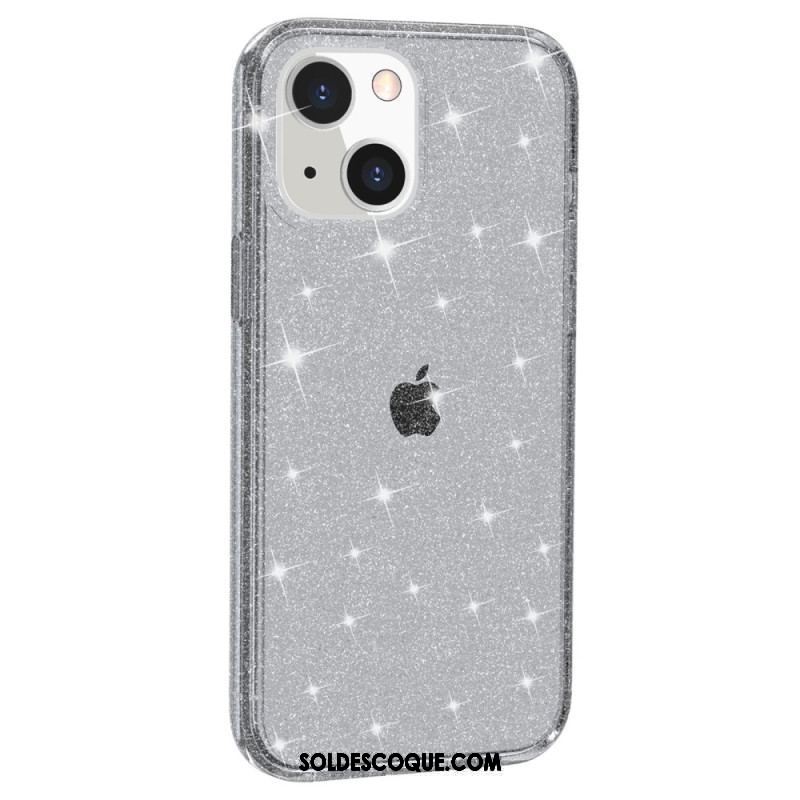 Coque iPhone 15 Plus Transparente Paillettes