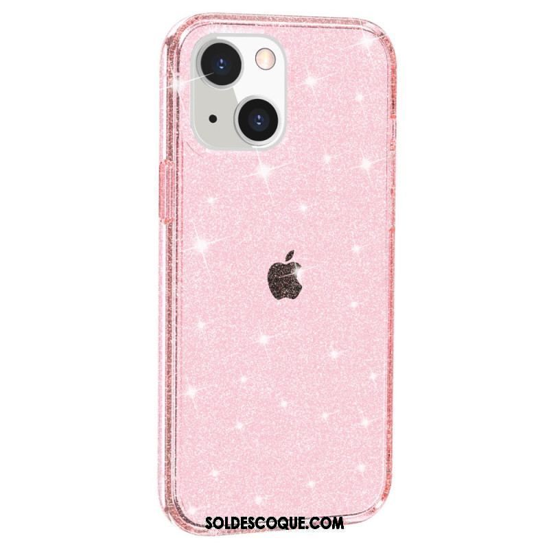 Coque iPhone 15 Plus Transparente Paillettes