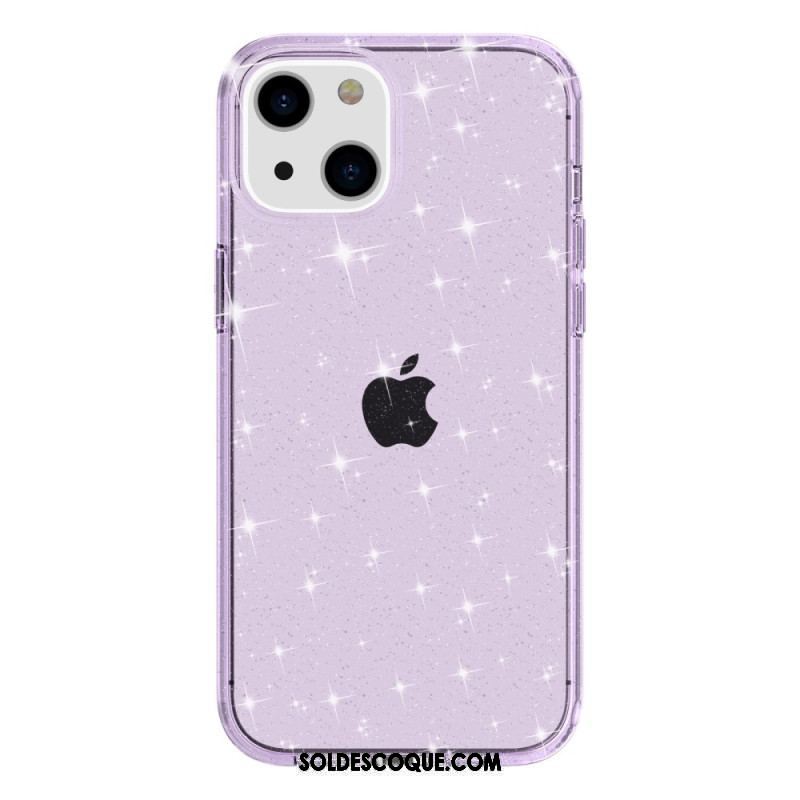 Coque iPhone 15 Plus Transparente Paillettes