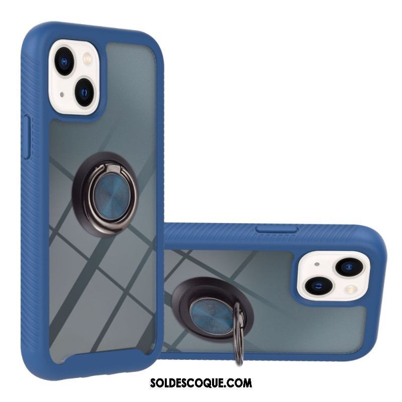 Coque iPhone 15 Plus Transparente avec Anneau-Support