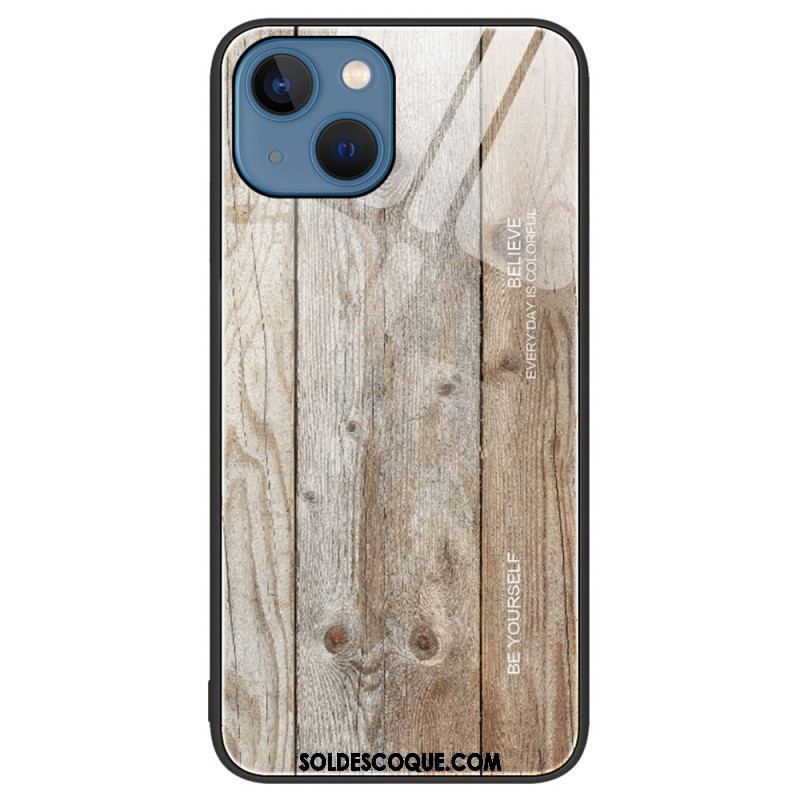 Coque iPhone 15 Plus Verre Trempé Design Bois