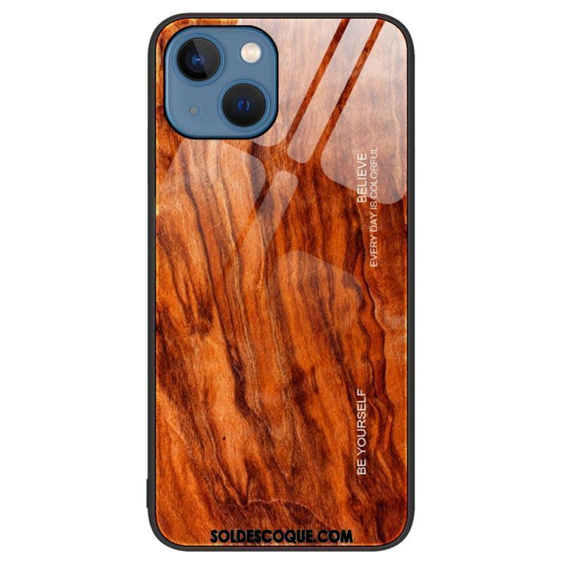 Coque iPhone 15 Plus Verre Trempé Design Bois