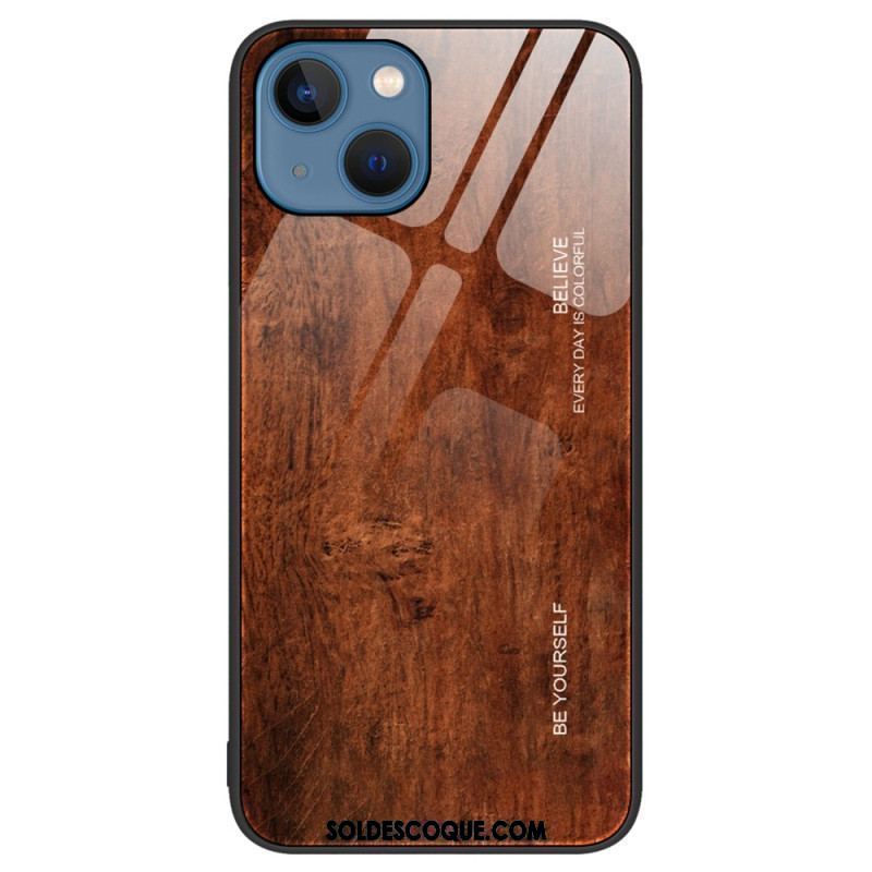 Coque iPhone 15 Plus Verre Trempé Design Bois