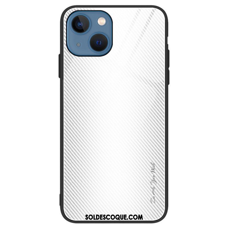 Coque iPhone 15 Plus Verre Trempé Fibre Carbone