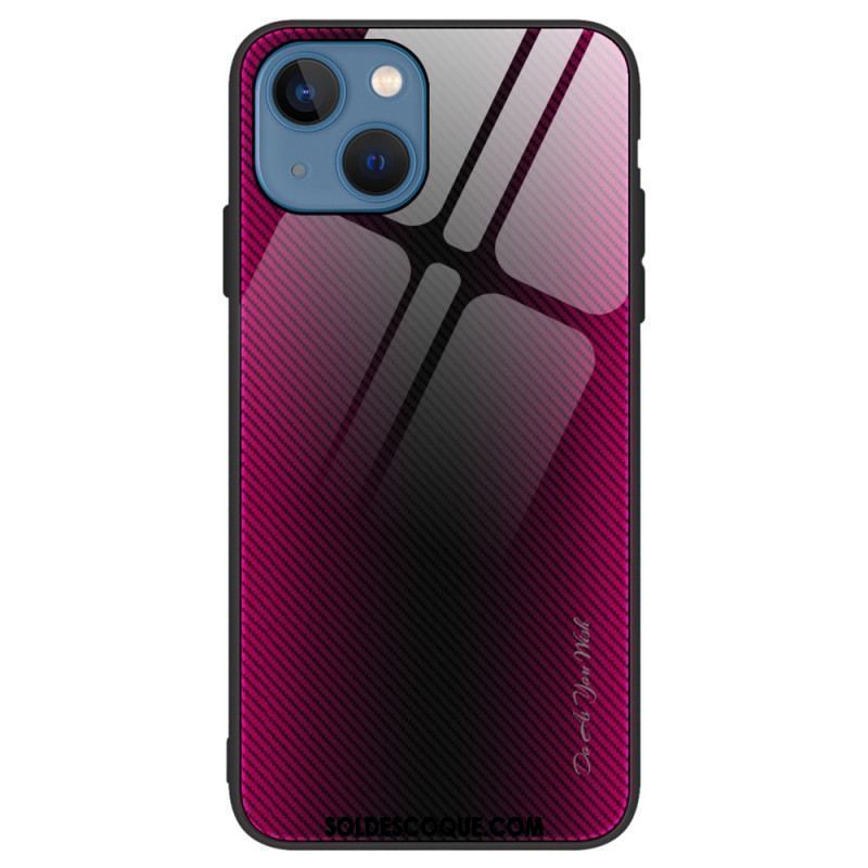 Coque iPhone 15 Plus Verre Trempé Fibre Carbone