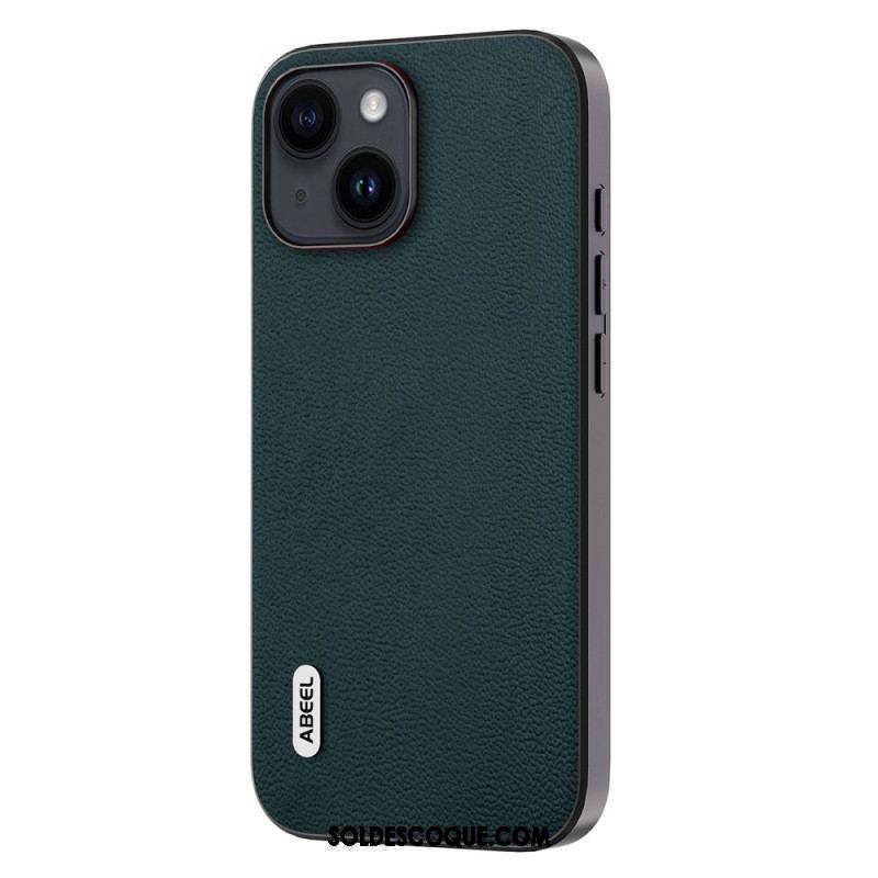 Coque iPhone 15 Plus Véritable Cuir ABEEL