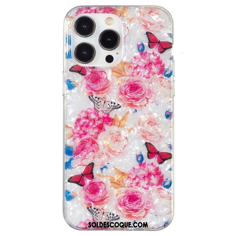 Coque iPhone 15 Pro Florale