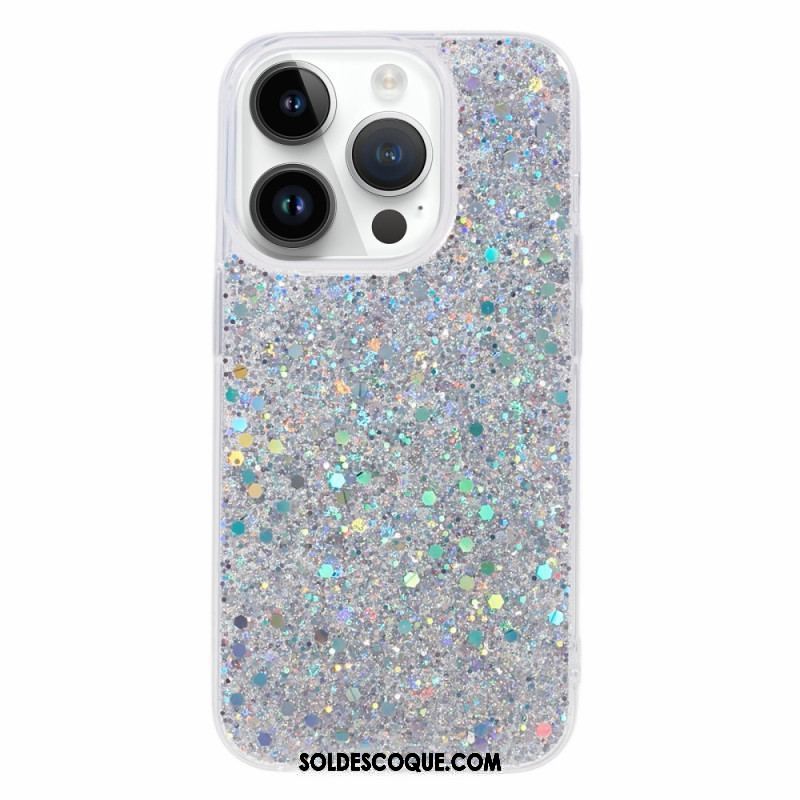 Coque iPhone 15 Pro Juste Paillettes