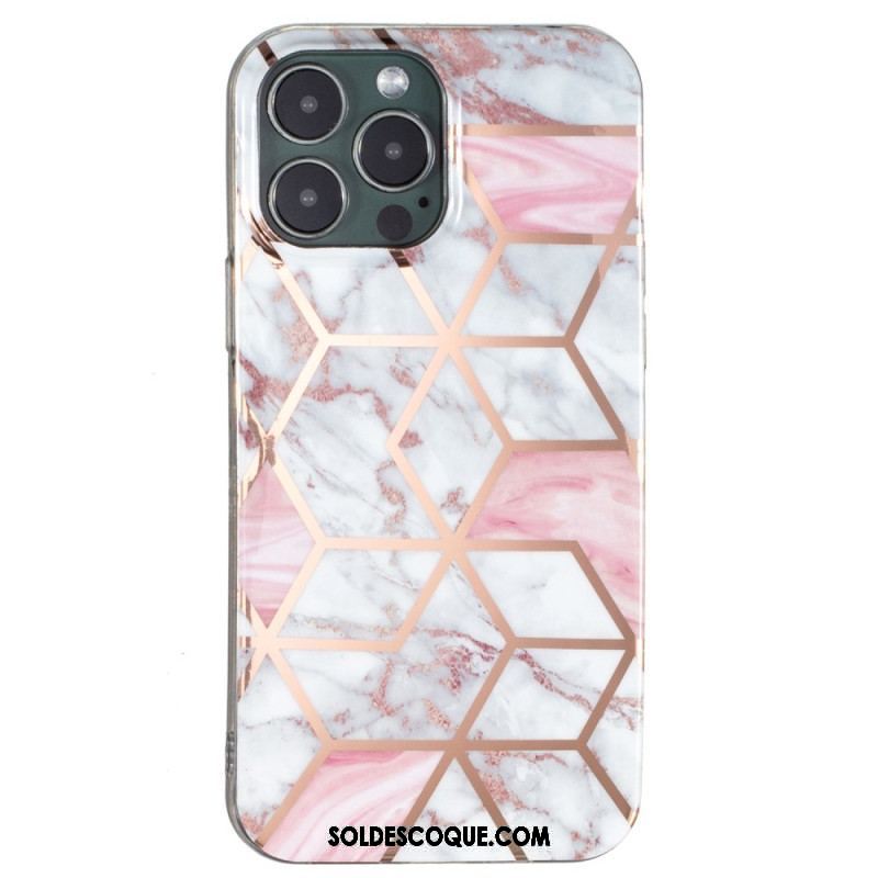 Coque iPhone 15 Pro Marbre Géométrique