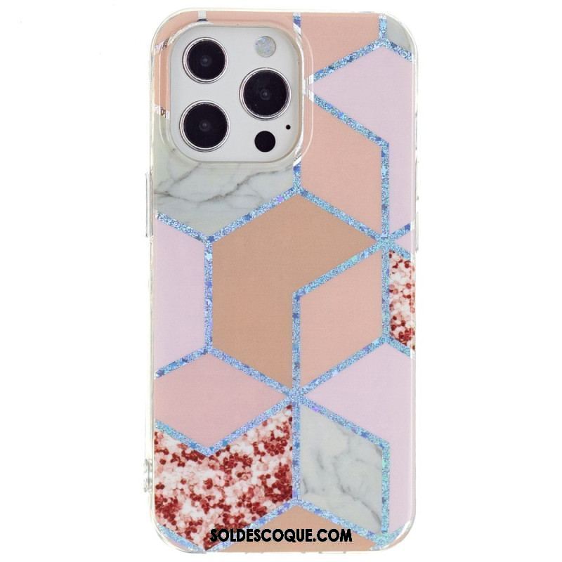 Coque iPhone 15 Pro Marbre Géométrique