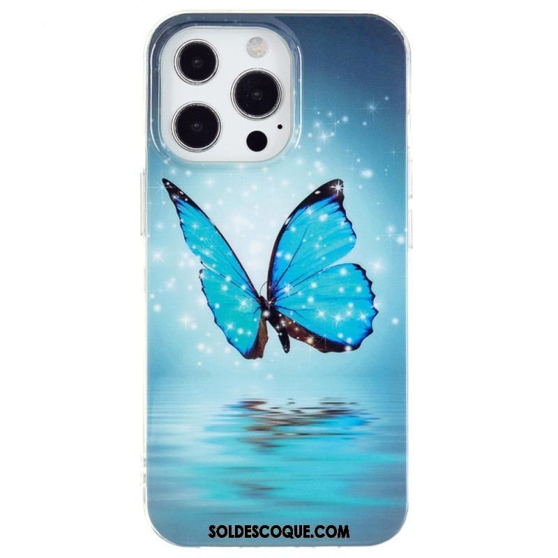 Coque iPhone 15 Pro Max Fluorescente Papillons