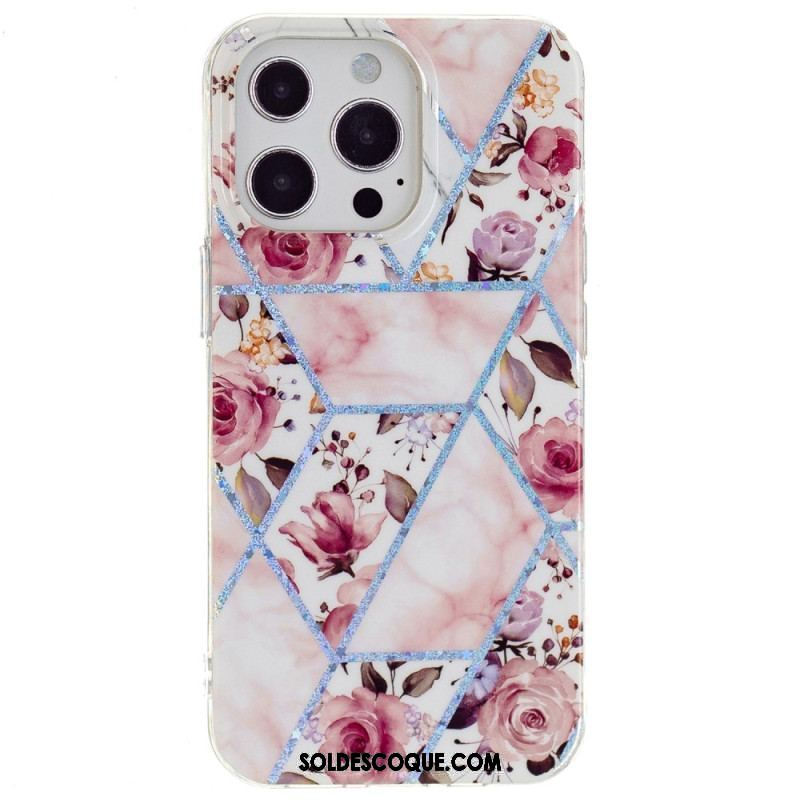 Coque iPhone 15 Pro Max Marbre Floral