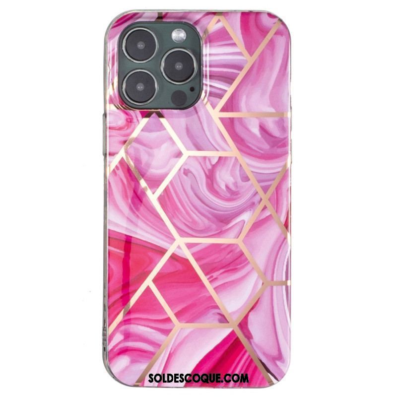 Coque iPhone 15 Pro Max Marbre Géométrique