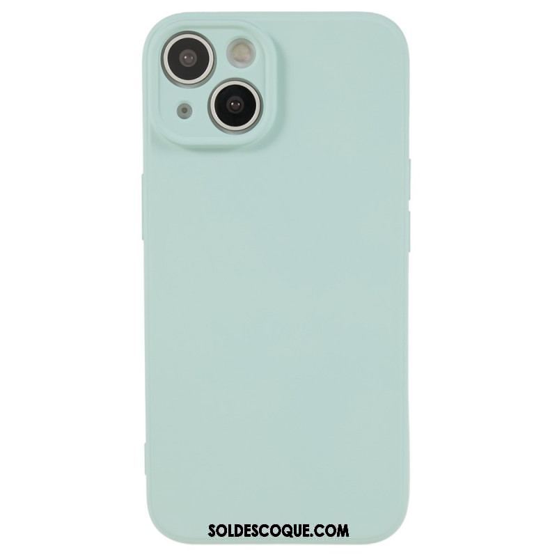 Coque iPhone 15 Silicone et Microfibre