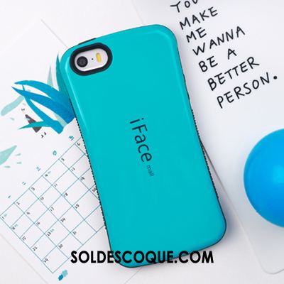 Coque iPhone 5 / 5s Amoureux Silicone Incassable Tout Compris Bleu Pas Cher