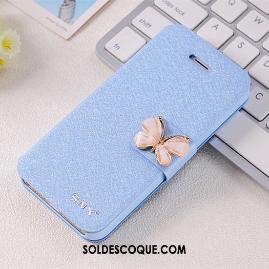 Coque iPhone 5 / 5s Bleu Étui En Cuir Très Mince Incassable Protection En Vente