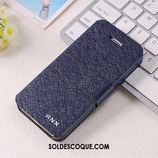 Coque iPhone 5 / 5s Bleu Étui En Cuir Très Mince Incassable Protection En Vente