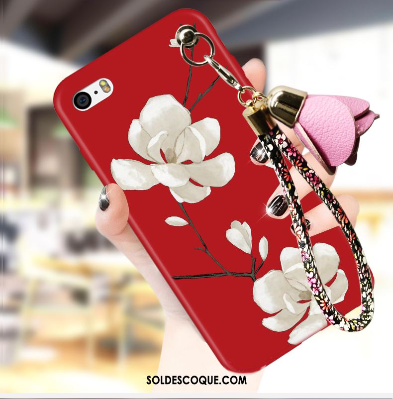 Coque iPhone 5 / 5s Charmant Super Mignon Téléphone Portable Fluide Doux Rouge Pas Cher