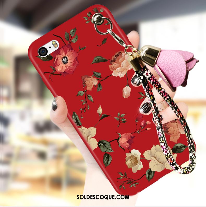 Coque iPhone 5 / 5s Charmant Super Mignon Téléphone Portable Fluide Doux Rouge Pas Cher