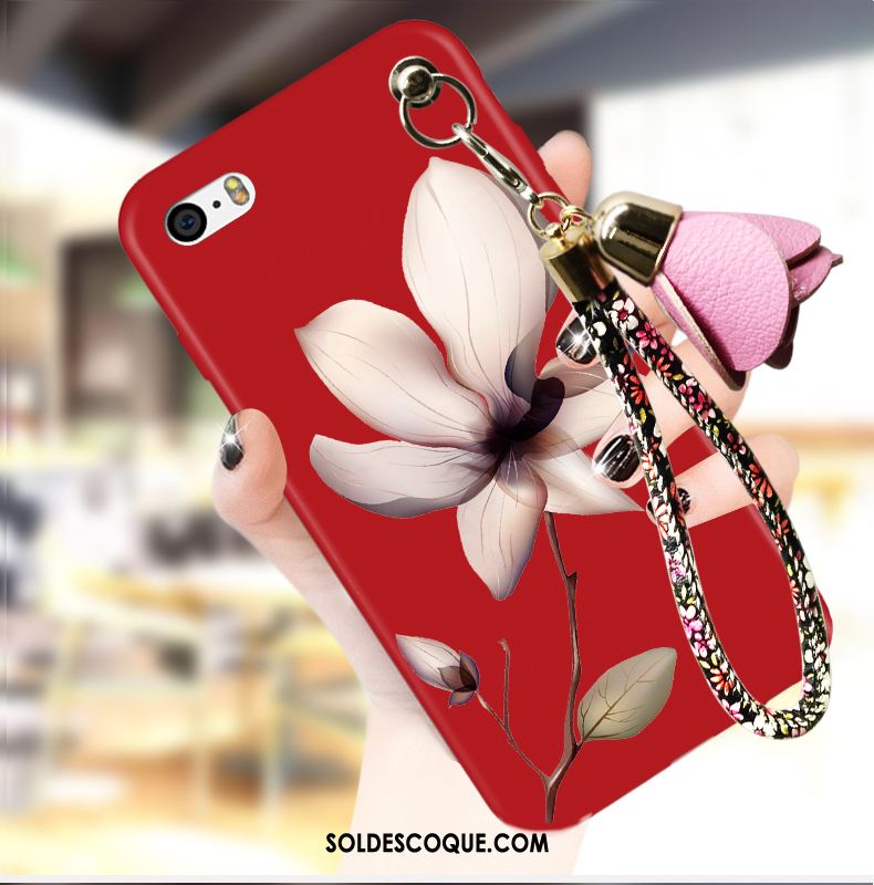 Coque iPhone 5 / 5s Charmant Super Mignon Téléphone Portable Fluide Doux Rouge Pas Cher