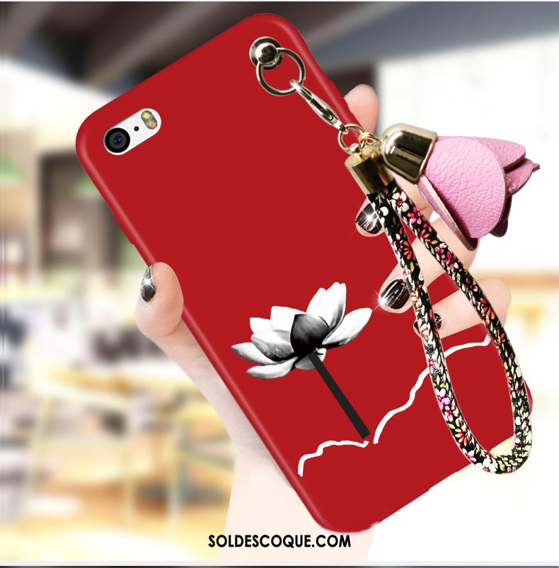 Coque iPhone 5 / 5s Charmant Super Mignon Téléphone Portable Fluide Doux Rouge Pas Cher