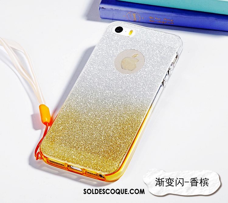 Coque iPhone 5 / 5s Fluide Doux Silicone Violet Téléphone Portable Ornements Suspendus Housse En Ligne