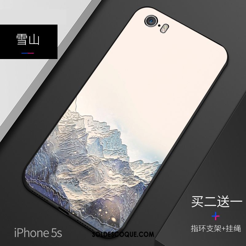 Coque iPhone 5 / 5s Incassable Style Chinois Gaufrage Silicone Étui Housse En Ligne
