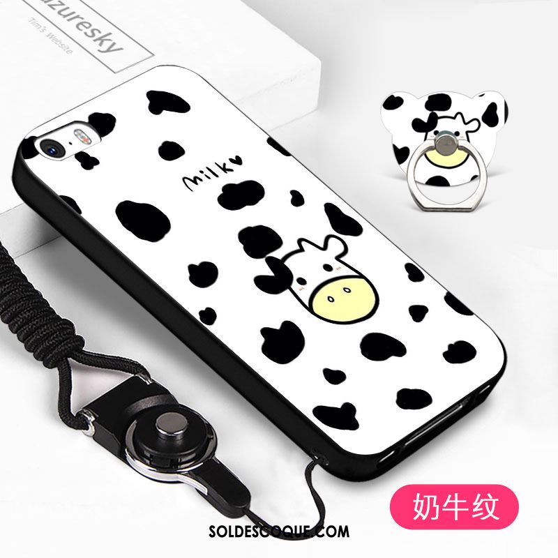 Coque iPhone 5 / 5s Noir Téléphone Portable Étui Incassable Simple Housse Pas Cher