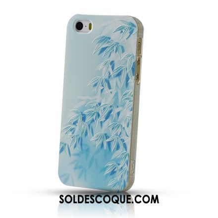 Coque iPhone 5 / 5s Nouveau Bleu Couvercle Arrière Gaufrage Simple En Vente