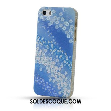 Coque iPhone 5 / 5s Nouveau Bleu Couvercle Arrière Gaufrage Simple En Vente