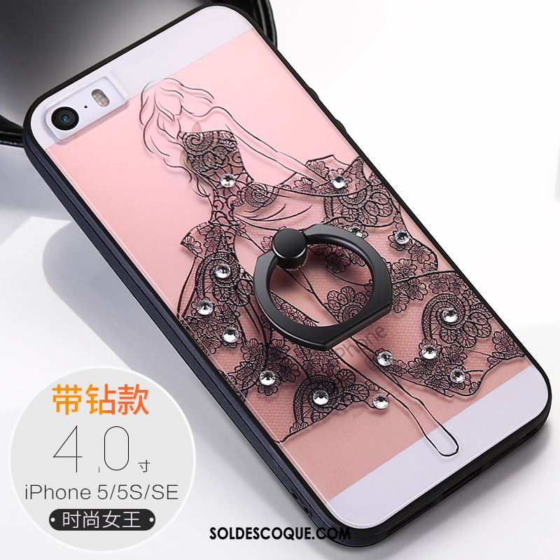 Coque iPhone 5 / 5s Ornements Suspendus Étui Tout Compris Téléphone Portable Silicone En Ligne