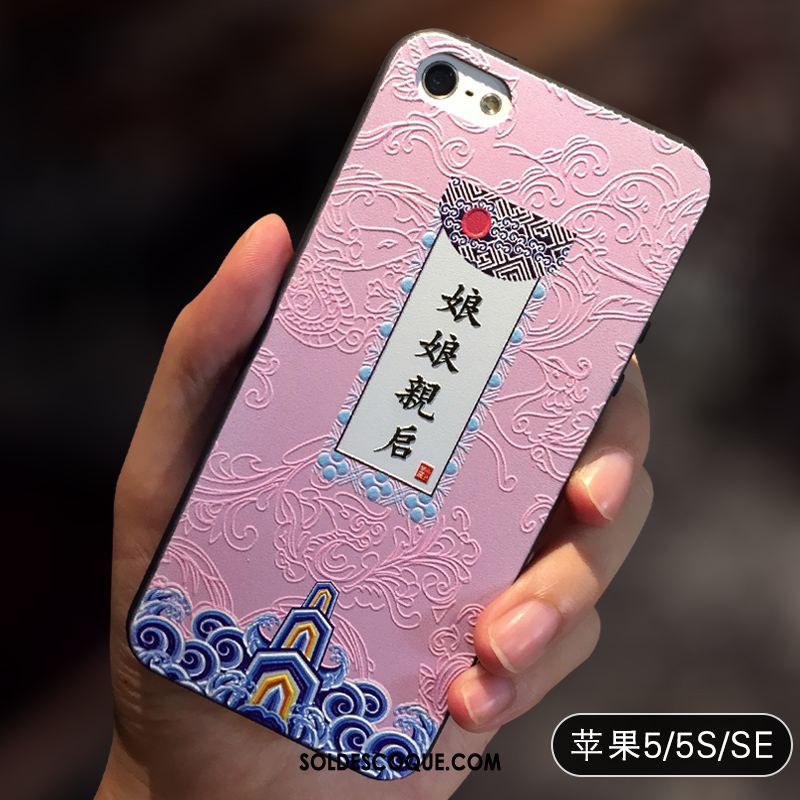 Coque iPhone 5 / 5s Personnalité Incassable Silicone Étui Style Chinois Soldes