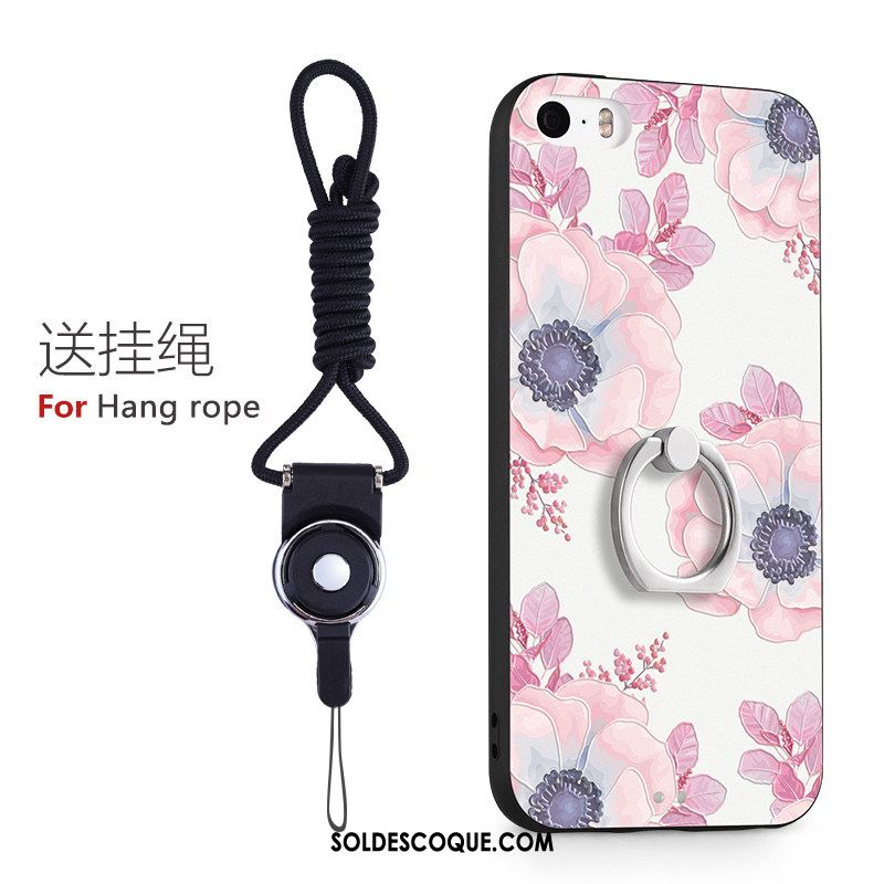 Coque iPhone 5 / 5s Rose Anneau Silicone Étui Incassable En Vente