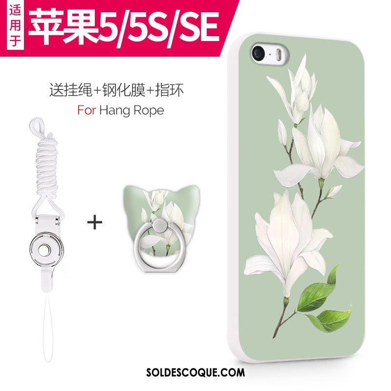 Coque iPhone 5 / 5s Silicone Téléphone Portable Légère Incassable Vert Pas Cher