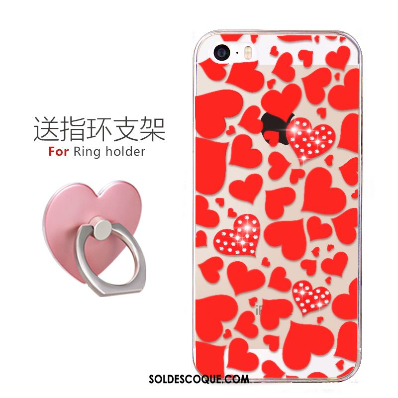 Coque iPhone 5 / 5s Strass Dessin Animé Tout Compris Nouveau Simple Pas Cher