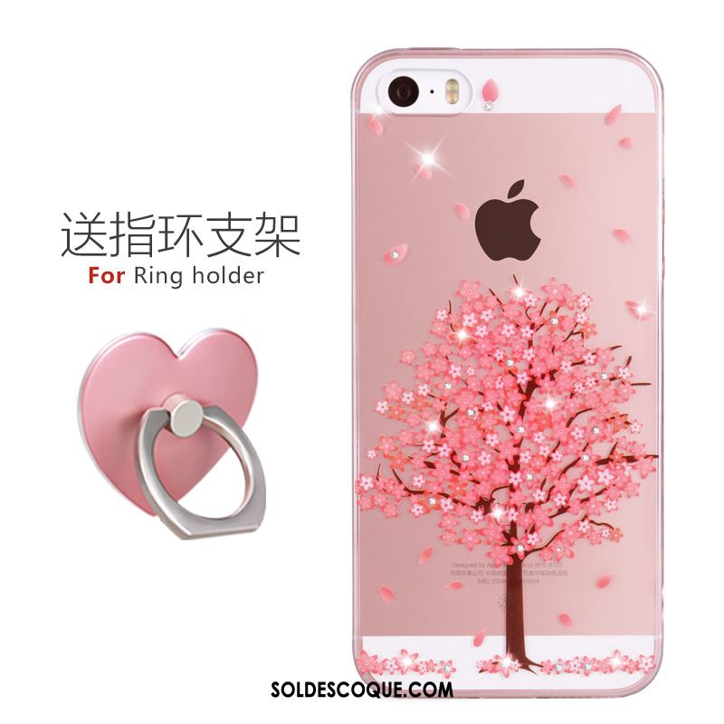 Coque iPhone 5 / 5s Strass Dessin Animé Tout Compris Nouveau Simple Pas Cher