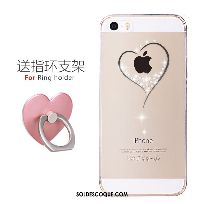 Coque iPhone 5 / 5s Strass Dessin Animé Tout Compris Nouveau Simple Pas Cher