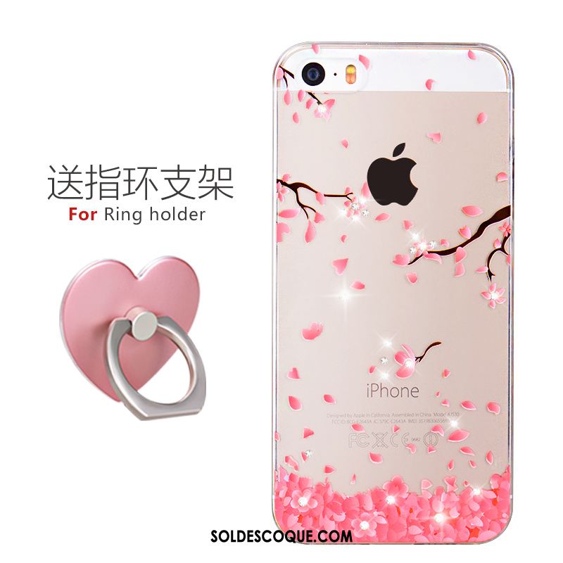 Coque iPhone 5 / 5s Strass Dessin Animé Tout Compris Nouveau Simple Pas Cher