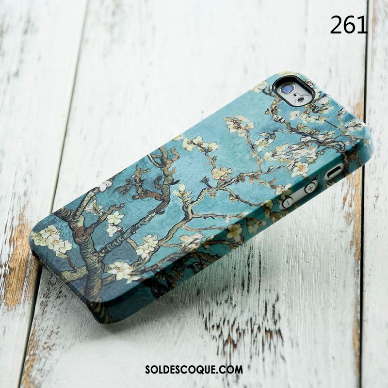 Coque iPhone 5 / 5s Téléphone Portable Bleu Étui Marque De Tendance Délavé En Daim Soldes