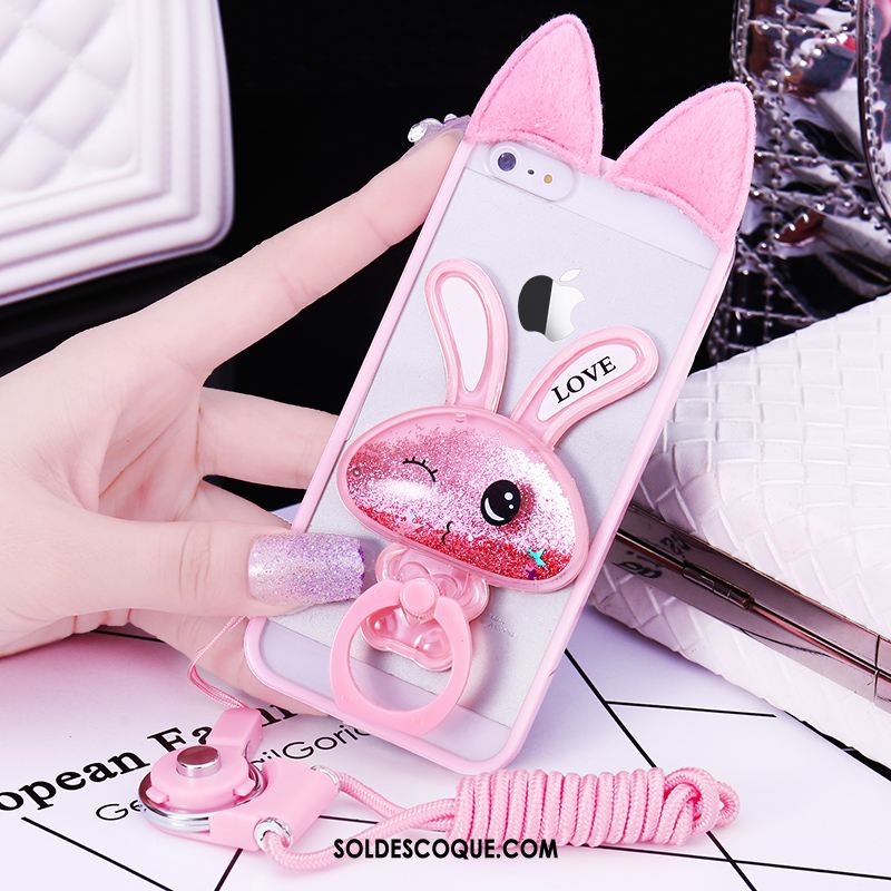 Coque iPhone 5 / 5s Téléphone Portable Pompon Fluide Doux Rose Étui Pas Cher