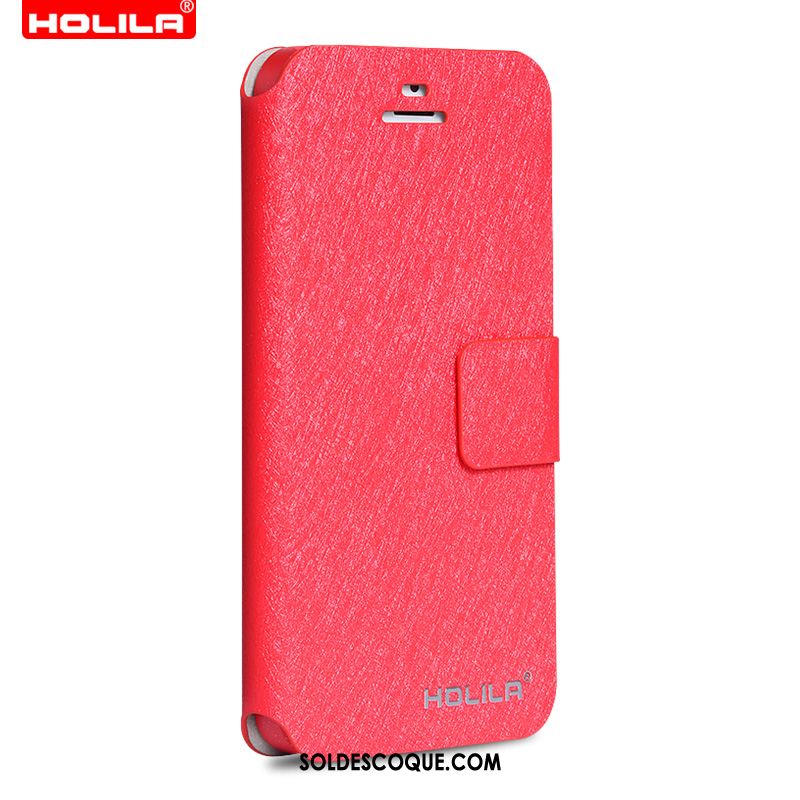 Coque iPhone 5 / 5s Étui En Cuir Protection Rouge Téléphone Portable Tendance Housse En Ligne