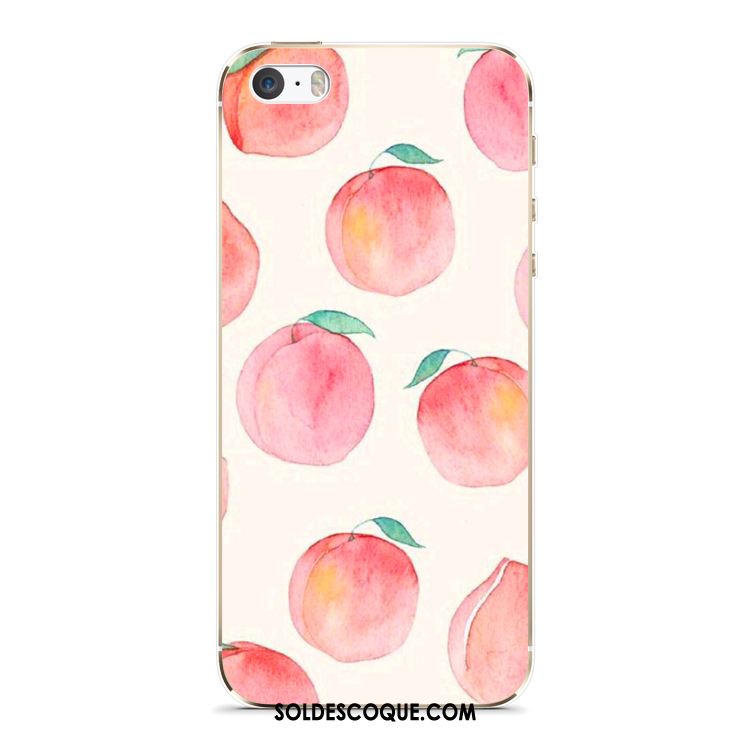 Coque iPhone 5c Bleu Rose Étui Silicone Frais Housse Pas Cher