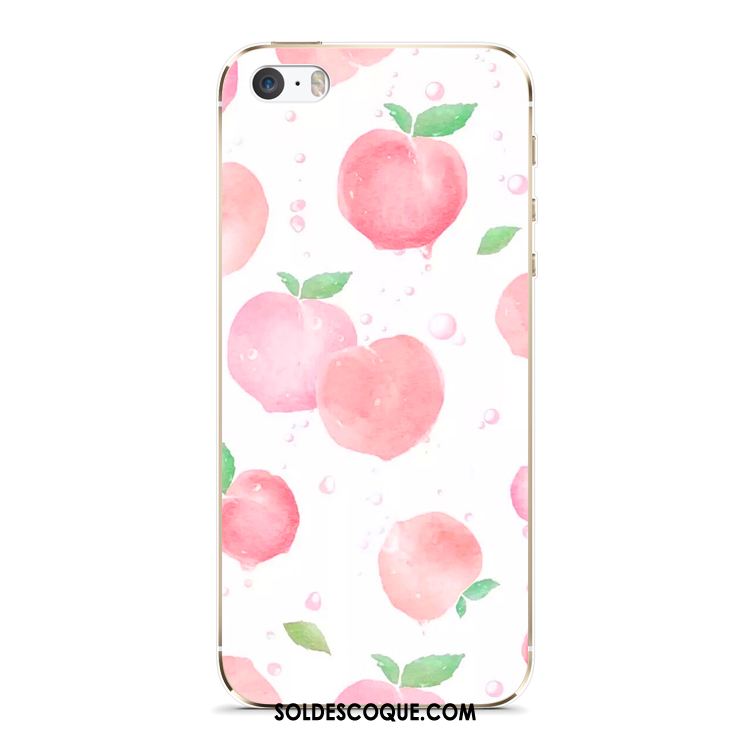 Coque iPhone 5c Bleu Rose Étui Silicone Frais Housse Pas Cher